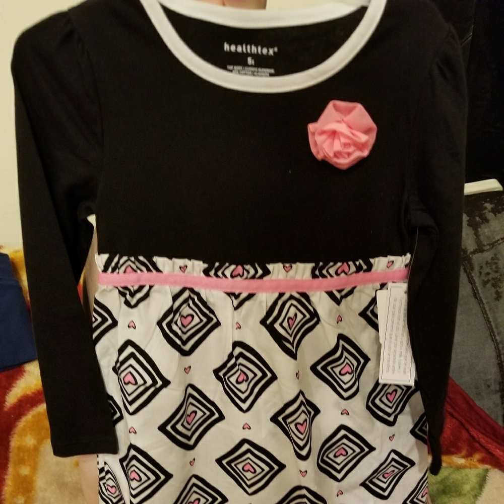Black and Pink pattern dress